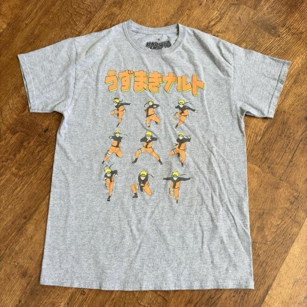 Grey Naruto Shippuden anime t-shirt